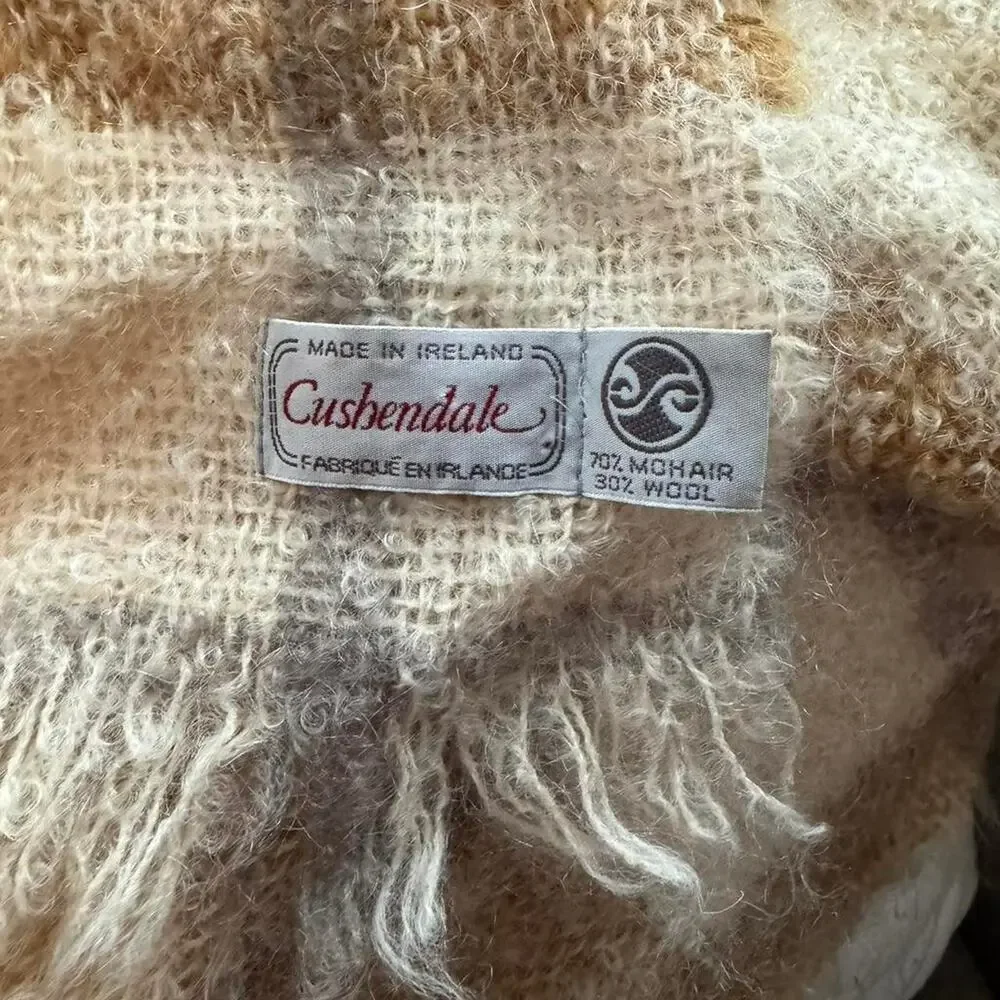 Vintage Cushendale mohair  and wool irish scarf